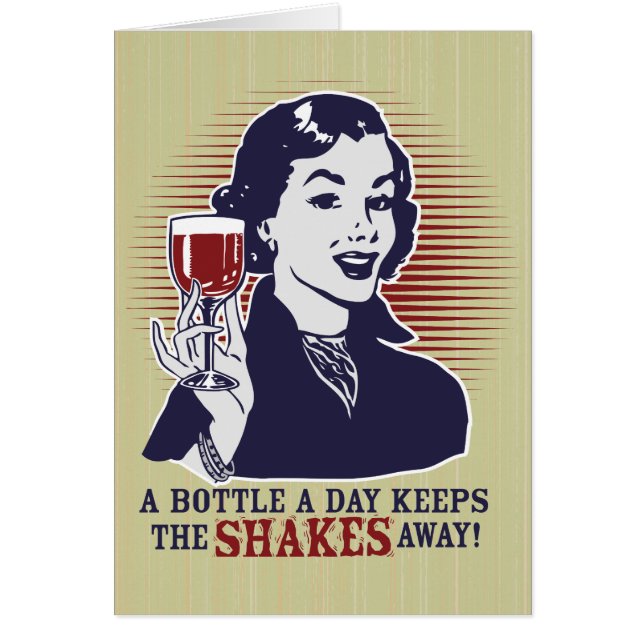 Una botella una tarjeta de Personalizable del día (Frente)