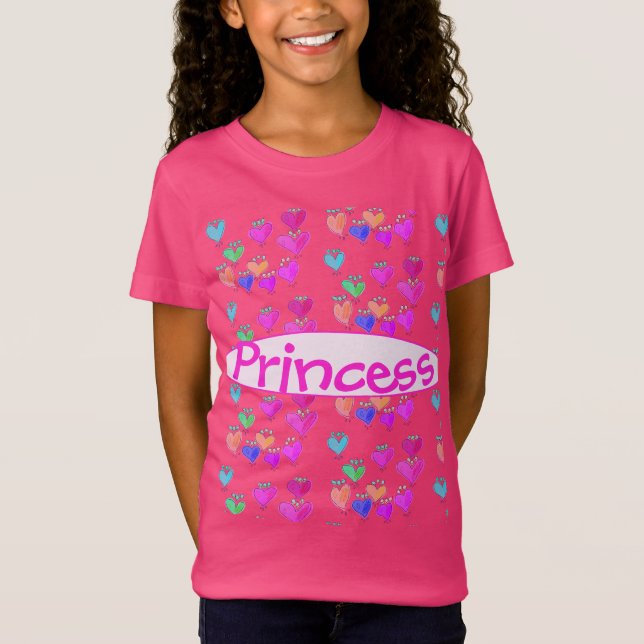 Una brillante camiseta rosa Princesa Corazón (Anverso)
