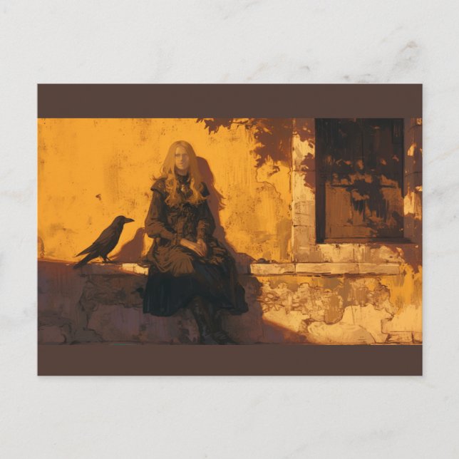 Una bruja y su retrato familiar, postal (Anverso)