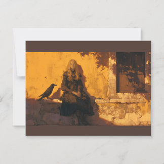 Una bruja y su retrato familiar, postal