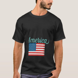 Una buena camiseta para América, EEUU con la bande