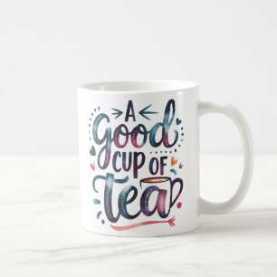 "Una buena copa de té - Diseño de peluca con letra