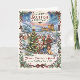 Una Buena Navidad Desde Tarjeta De Escocia