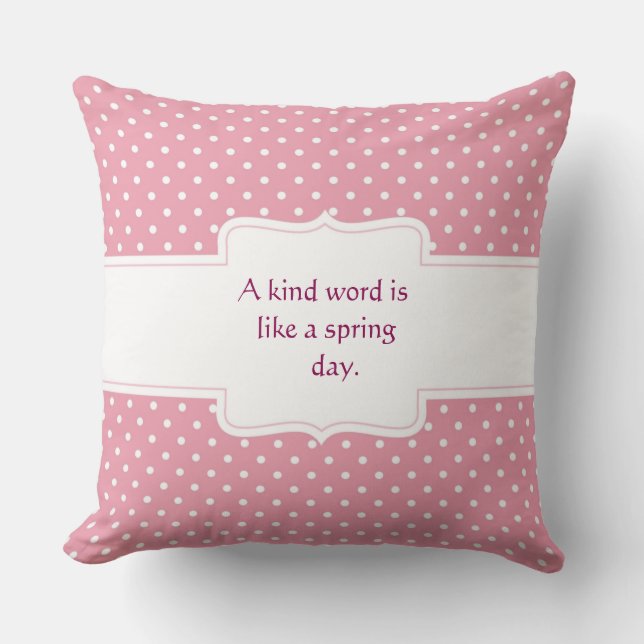 Una buena palabra de almohada decorativa (Anverso)