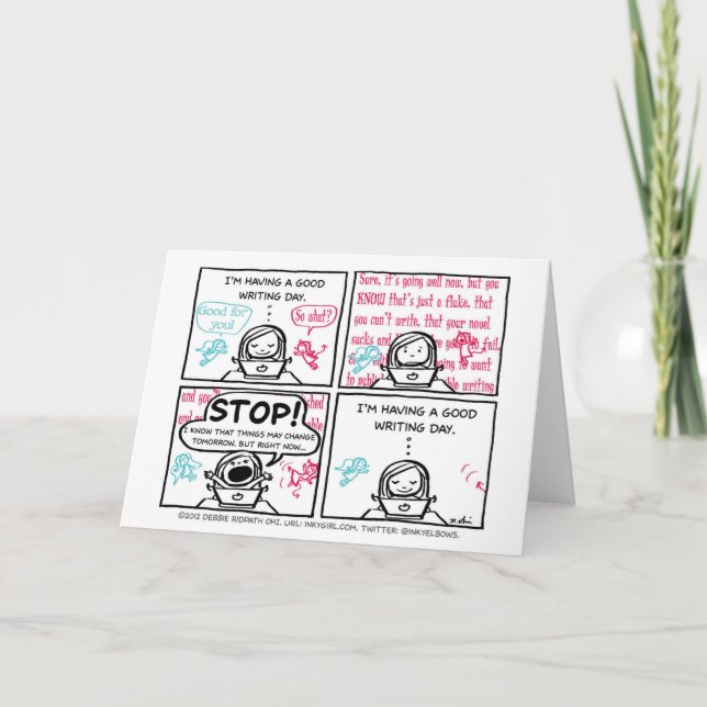 Una buena tarjeta de felicitación de escritura del (Anverso)