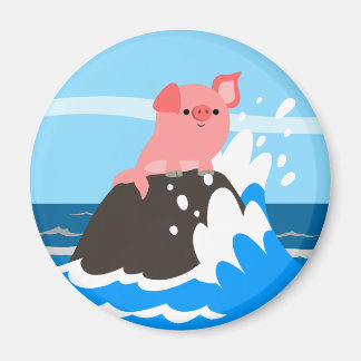 Una burda Personalizado Merpig en un imán de rock