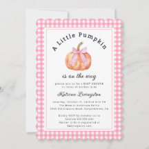 Una calabaza está casi aquí Invitación de Baby Sho