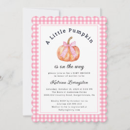 Una calabaza está casi aquí Invitación de Baby Sho