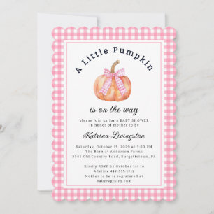 Una calabaza está casi aquí Invitación de Baby Sho
