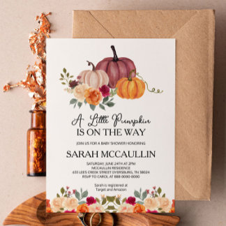 Una calabaza está en camino a la invitación de Bab