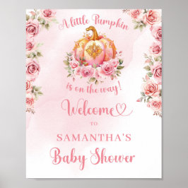 Una calabaza pequeña está en camino de la señal ro