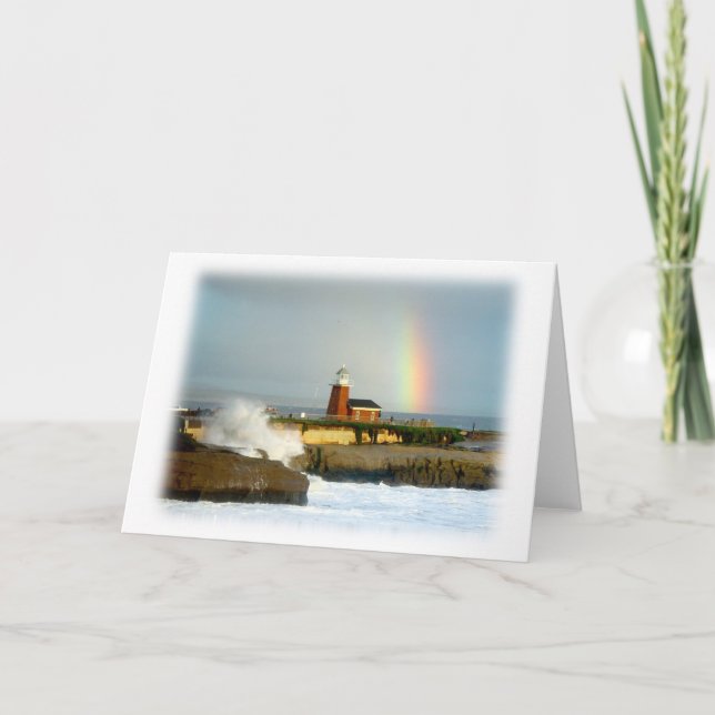 "Una calma entre tarjeta de felicitación en blanco (Anverso)