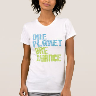Una camisa ambiental de la ocasión del planeta uno