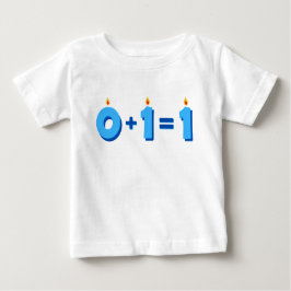 Una camiseta azul de niño bebé de primer cumpleaño