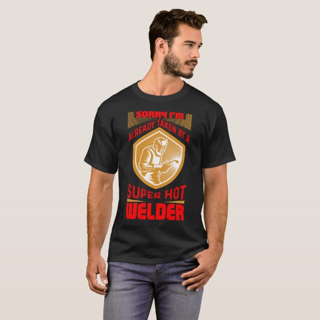 Una camiseta caliente estupenda del soldador me (Anverso completo)