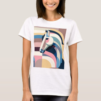 Una camiseta con estampado de caballo de estilo ab