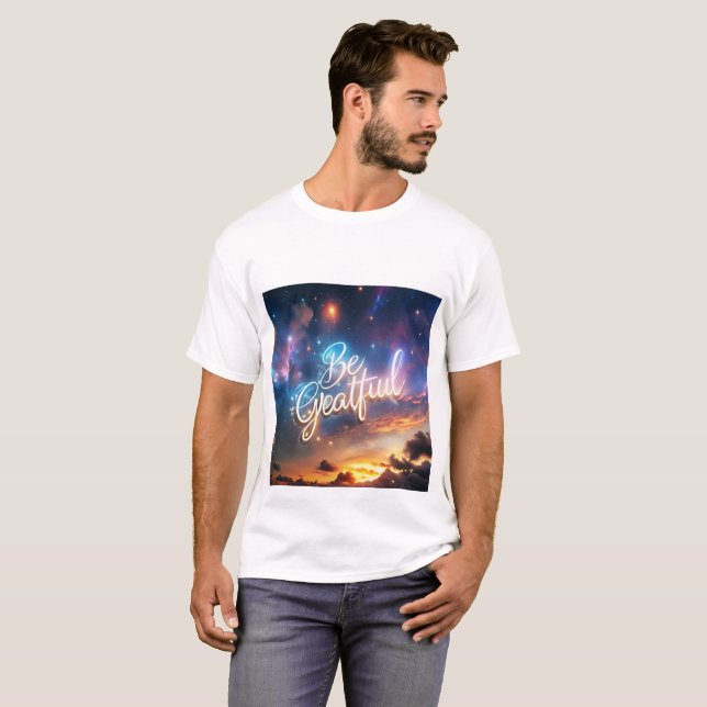 Una camiseta creativa para sentirse agradecida (Anverso completo)