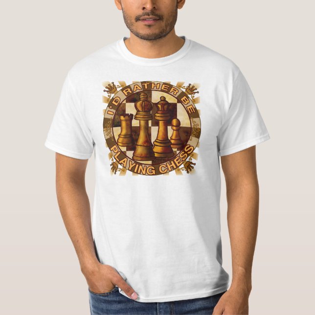 Una camiseta de ajedrez más bien justa (Anverso)