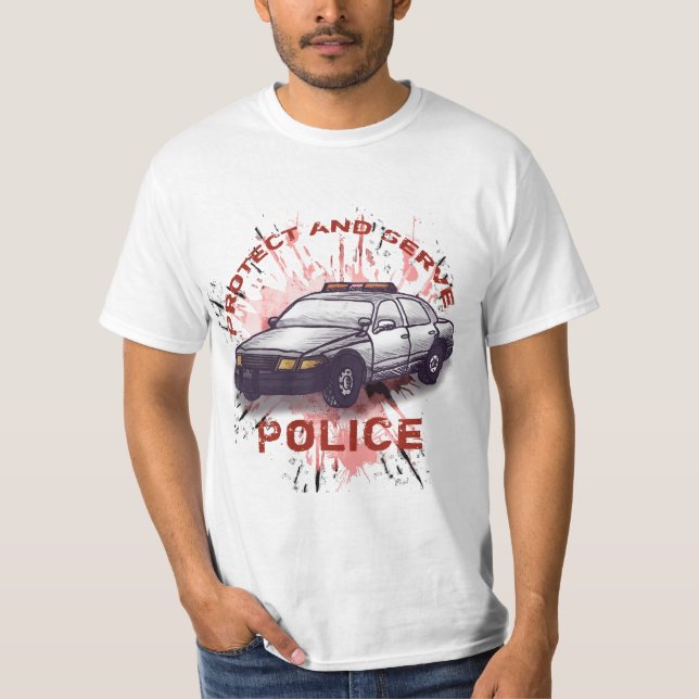 Una camiseta de coche de policía (Anverso)