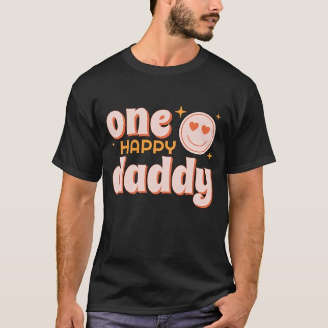 Una camiseta de cumpleaños de papá feliz retro (Anverso)
