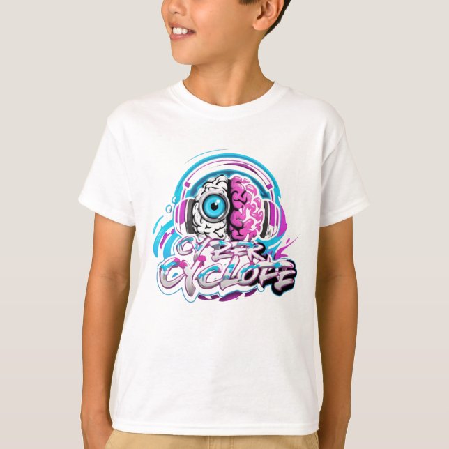 Una camiseta de diseño cerebral para los niños.mej (Anverso)