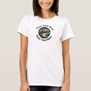 Una camiseta de gato atigrado con texto personaliz