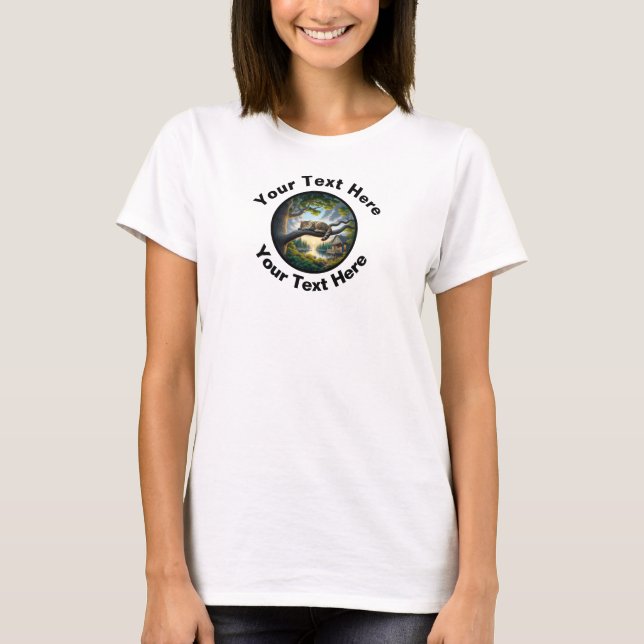 Una camiseta de gato atigrado con texto personaliz (Anverso)