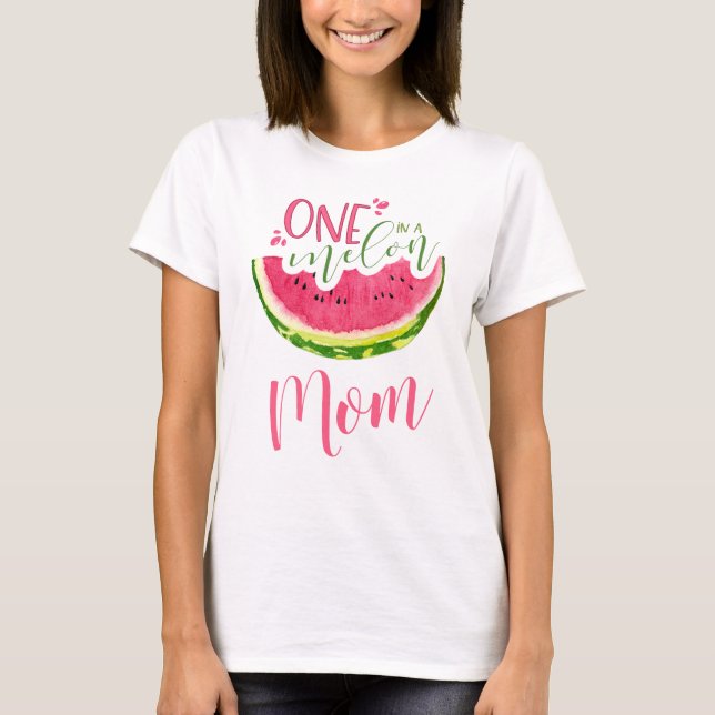 Una camiseta de sandía de mamá melón para mujeres (Anverso)