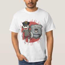 Una camiseta de Sock Monkey Police