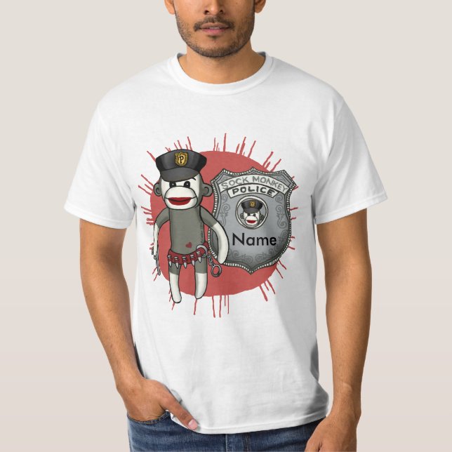 Una camiseta de Sock Monkey Police (Anverso)