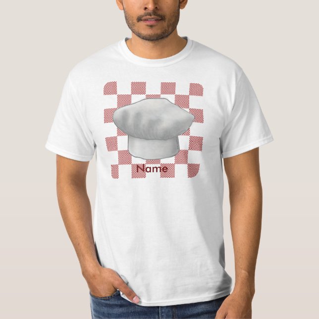 Una camiseta de sombrero de chef a cuadros (Anverso)