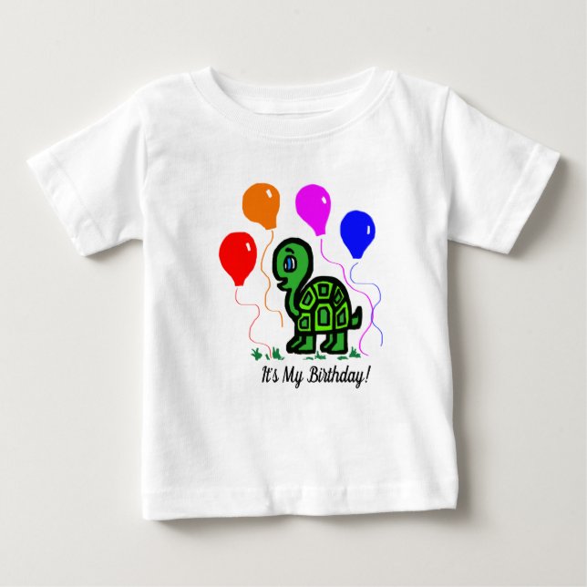 Una camiseta de tortuga y globos (Anverso)