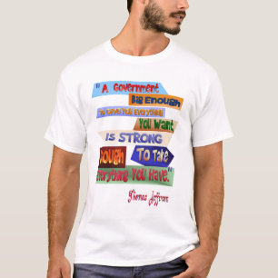 Una camiseta del gobierno bastante grande