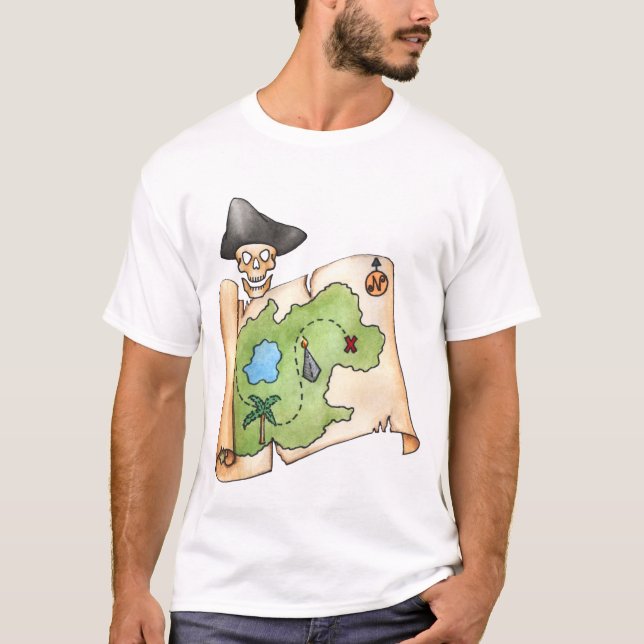 Una camiseta del mapa del tesoro para la vida de l (Anverso)
