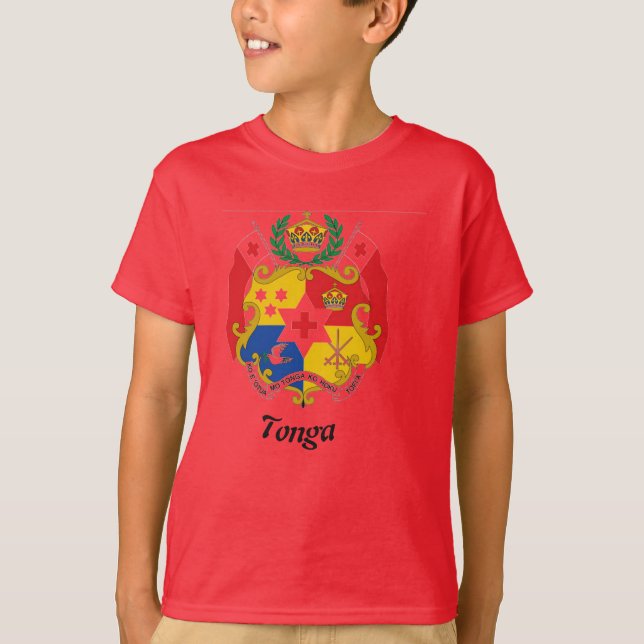 Una camiseta del verano para un muchacho Tonga o (Anverso)
