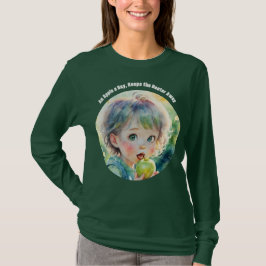 Una camiseta divertida con la cita de una manzana 