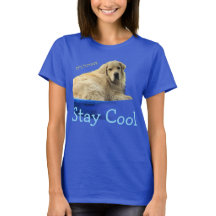 Una camiseta divertida con un Golden Retriever.