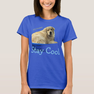 Una camiseta divertida con un Golden Retriever.