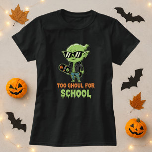 Una camiseta divertida de Halloween; demasiado vis