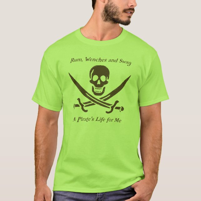Una camiseta natural de la vida de los piratas (Anverso)