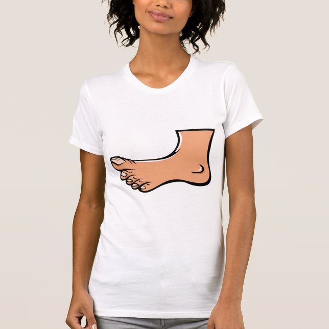 Una camiseta para mujer del pie (Anverso)