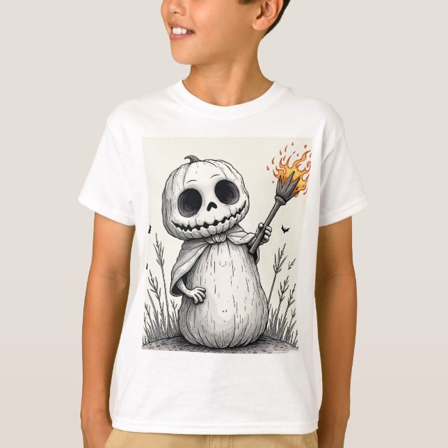 una camiseta para niños para Halloween (Anverso)
