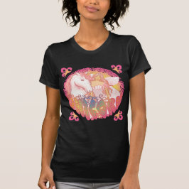 Una camiseta retro de unicornio y hada
