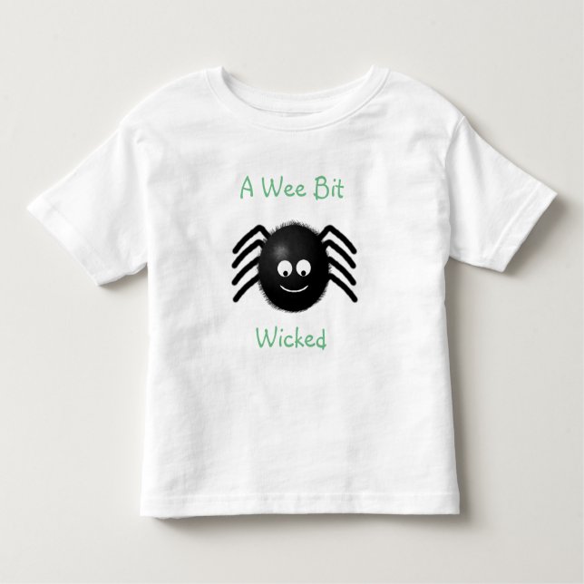 Una camiseta Wee Bit Spider Halloween (Anverso)