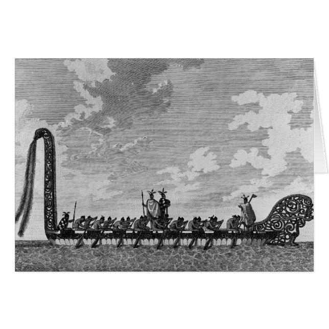 Una canoa de la guerra de Nueva Zelanda (Anverso (Horizontal))