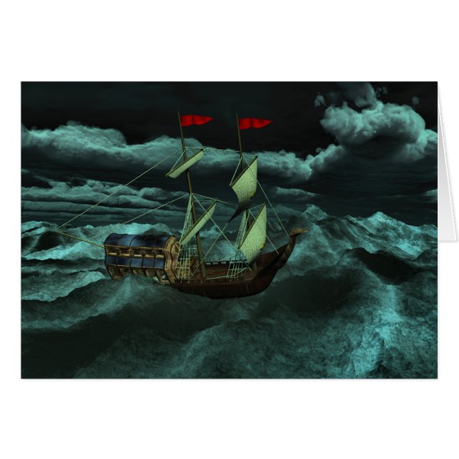 Una carta de mar salvaje y tormentosa (Anverso (Horizontal))