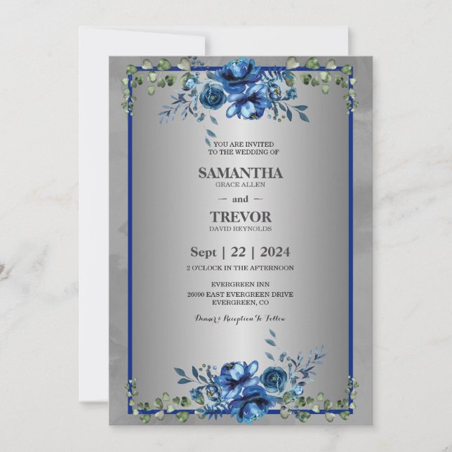 Una Celebración de Amor de Plata Invitación (Anverso)