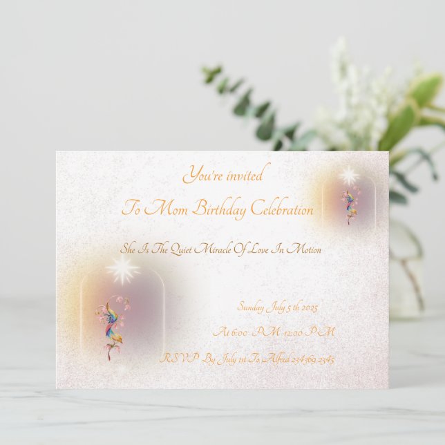 Una celebración mágica invitación de cumpleaños de (Anverso de pie)