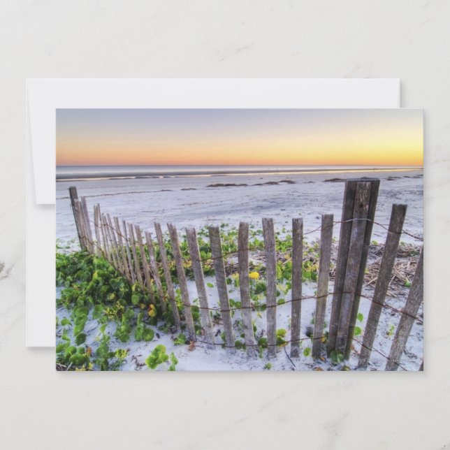 Una cerca de playa al atardecer (Anverso)