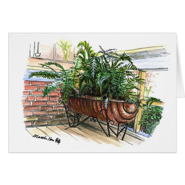 Una cesta de helechos (Anverso (Horizontal))